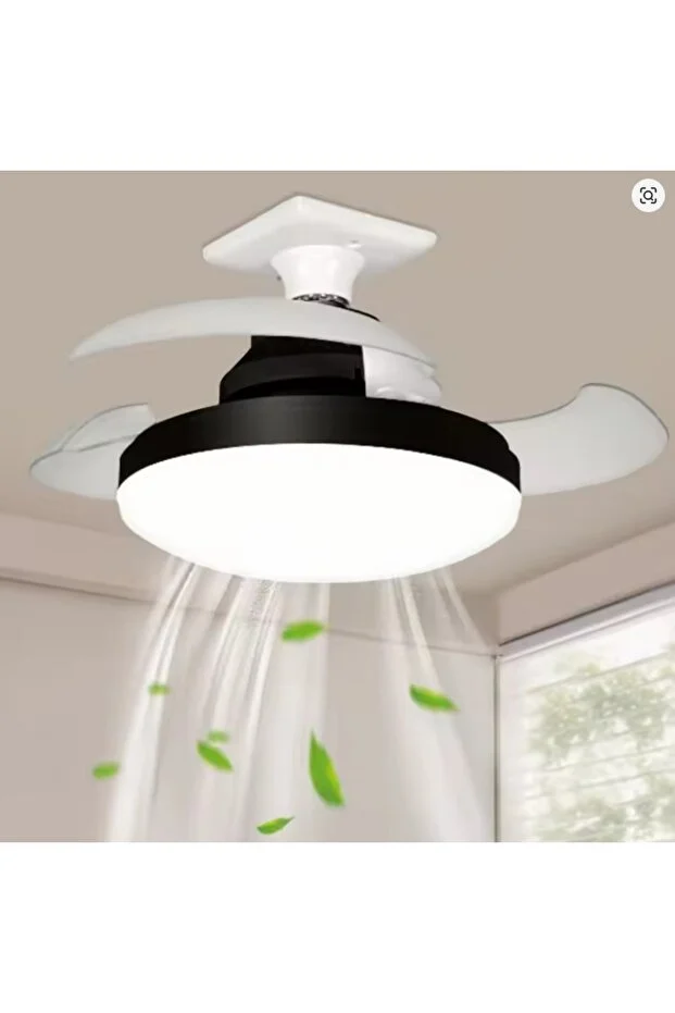 3 IŞIK RENKLİ LED IŞIKLI KATLANABİLİR HAYALET KANAT AKILLI TAVAN VANTİLATÖRÜ